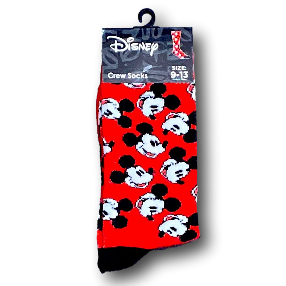 3/$20 Mickey Mouse Disney Funny Novelty Crew Socks - NWT